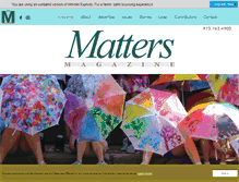 Tablet Screenshot of mattersmagazine.com
